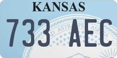 KS license plate 733AEC
