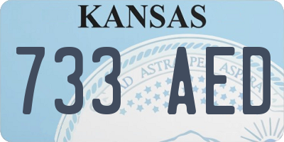 KS license plate 733AED