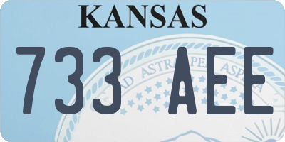 KS license plate 733AEE