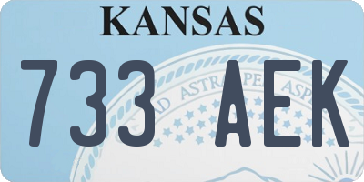 KS license plate 733AEK