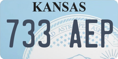 KS license plate 733AEP