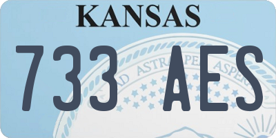 KS license plate 733AES