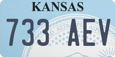 KS license plate 733AEV