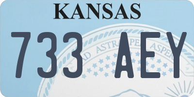 KS license plate 733AEY