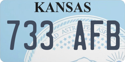 KS license plate 733AFB