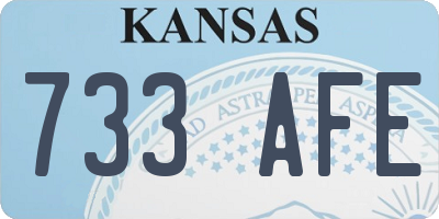 KS license plate 733AFE