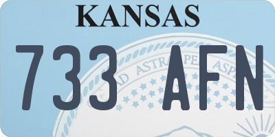 KS license plate 733AFN