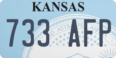 KS license plate 733AFP