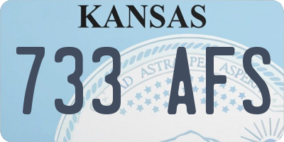 KS license plate 733AFS