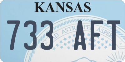 KS license plate 733AFT