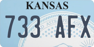 KS license plate 733AFX