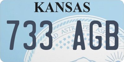 KS license plate 733AGB