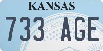 KS license plate 733AGE