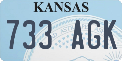 KS license plate 733AGK