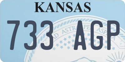 KS license plate 733AGP