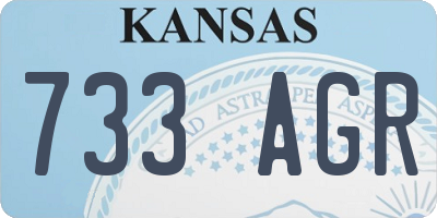 KS license plate 733AGR
