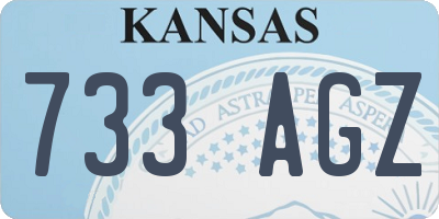 KS license plate 733AGZ