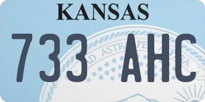 KS license plate 733AHC