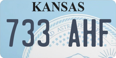 KS license plate 733AHF