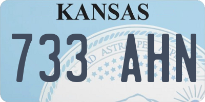 KS license plate 733AHN