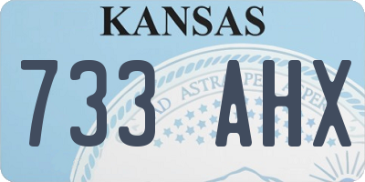 KS license plate 733AHX