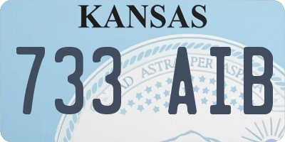 KS license plate 733AIB