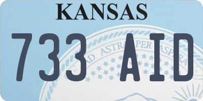 KS license plate 733AID