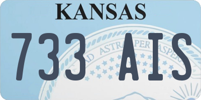 KS license plate 733AIS