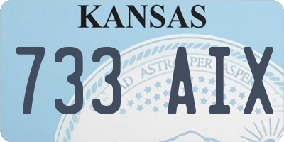 KS license plate 733AIX