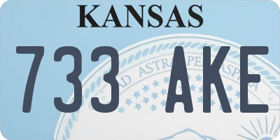 KS license plate 733AKE