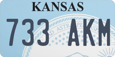 KS license plate 733AKM