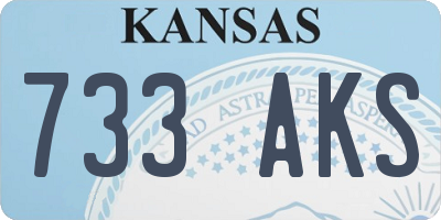 KS license plate 733AKS