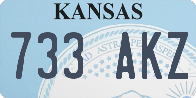 KS license plate 733AKZ