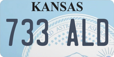 KS license plate 733ALD