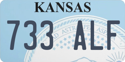 KS license plate 733ALF
