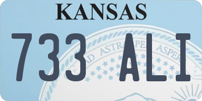 KS license plate 733ALI