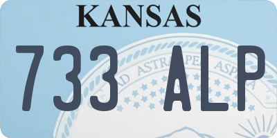 KS license plate 733ALP