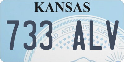 KS license plate 733ALV