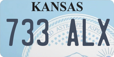 KS license plate 733ALX