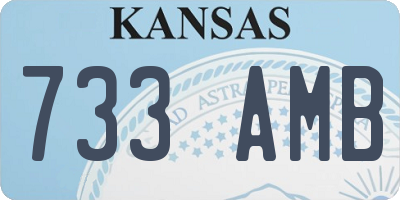 KS license plate 733AMB