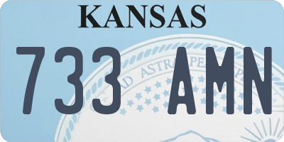 KS license plate 733AMN