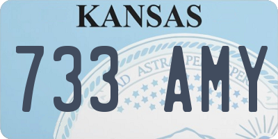 KS license plate 733AMY