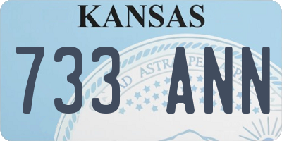 KS license plate 733ANN