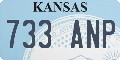 KS license plate 733ANP