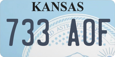 KS license plate 733AOF
