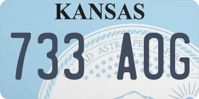 KS license plate 733AOG