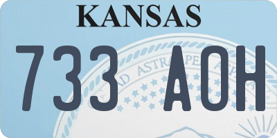 KS license plate 733AOH