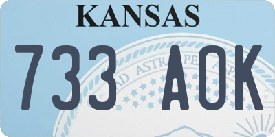 KS license plate 733AOK