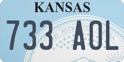 KS license plate 733AOL