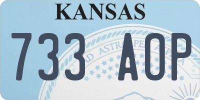KS license plate 733AOP